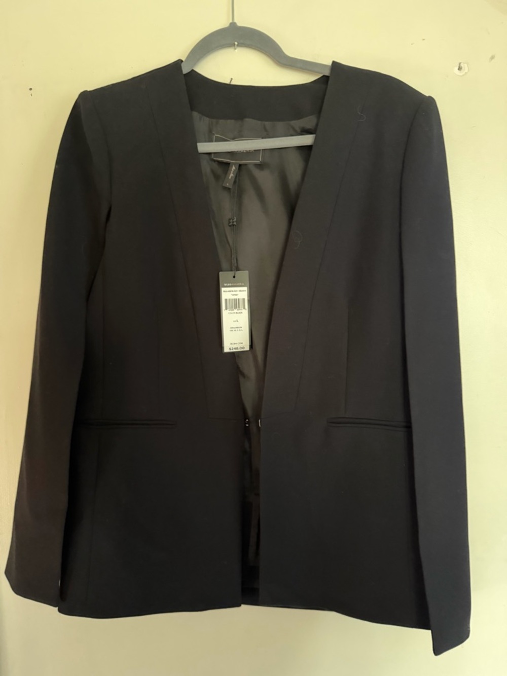 BCBGMaxAzria Black Open-Front Women's Blazer